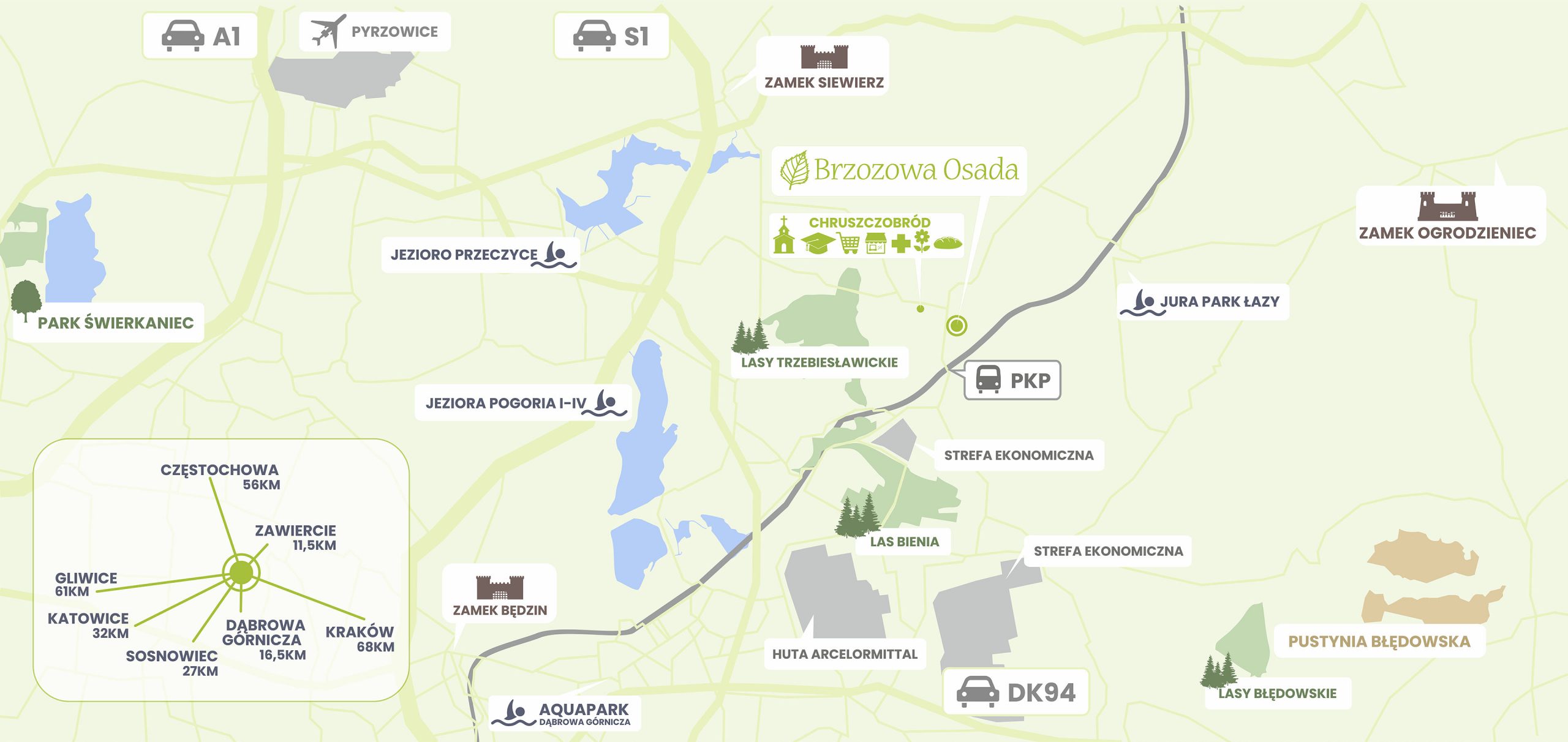 Brzozowa Osada - mapa